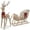 Rattan - Large, variant on Best Choice Products Lighted Christmas 4ft Reindeer & Sleigh Holiday Outdoor Decor Set w/205 LED Lights, Stakes - White