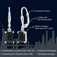 thumbnail image 2 of Gem Stone King 925 Sterling Silver Black Onyx Dangle Earrings for Women (3.27 Cttw, Gemstone December Birthstone, Octagon 8X6MM), 2 of 6