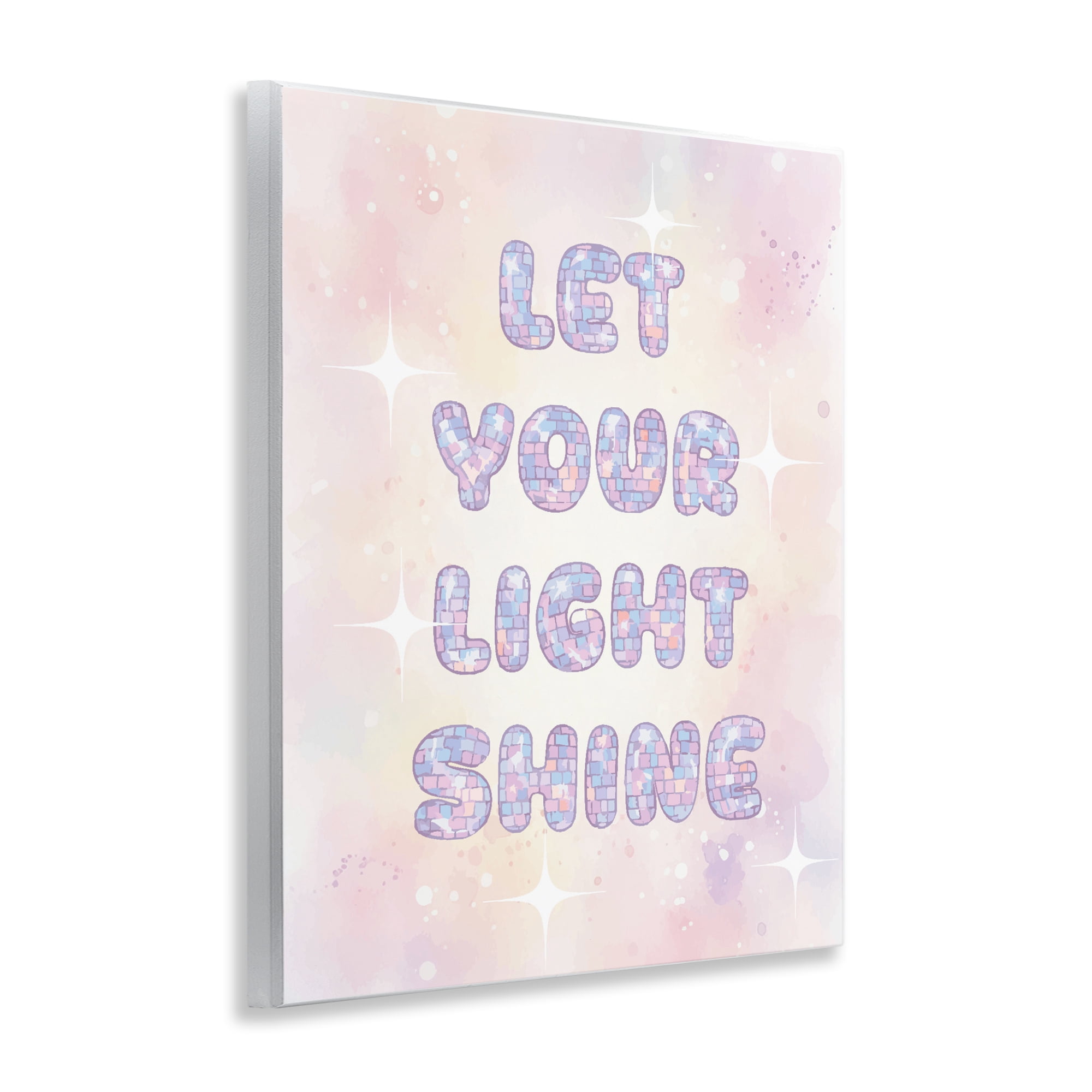 Stupell Industries Let Your Light Shine Pastels Wall Plaque Art, design by Lil' Rue