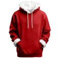 thumbnail image 7 of UQJfacai Christmas Hoodies for Women Faux Fur Trim Hooded Sweatshirts Santa Claus Xmas Holiday Long Sleeve Fleece Pullover Sweaters, 7 of 7