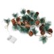 thumbnail image 3 of Conos de pino navideños, 20 luces LED de cadena, cadena de luces decorativas de 6,6 pies para interiores y exteriores, 3 of 5