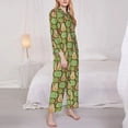 thumbnail image 3 of Honeii Fruits 1 print Women's Pajama Sets Long Sleeve Button Down Sleepwear Nightwear Soft Pjs Lounge Sets-X-Large, 3 of 7
