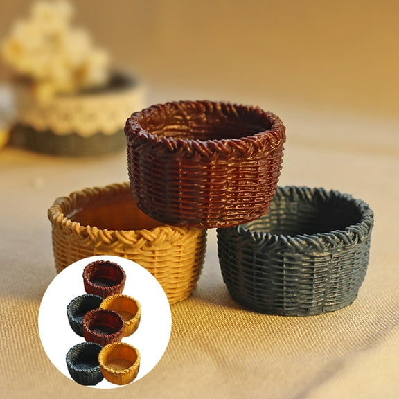 Raindrops Miniature Furniture Decor Made of Resin for Mini House Crafts Assorted Color High Quality Durability 6Pcs