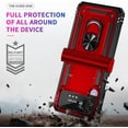 thumbnail image 3 of for Samsung Galaxy Z Flip 4 Case, Galaxy Z Flip 3 Case with Hinge Protection and 360°Rotate Ring Magnetic Kickstand Heavy Duty Protective Case for Samsung Galaxy Z Flip 3/4 Phone (Red), 3 of 14