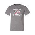 thumbnail image 2 of Wild Bobby My Friend's Fight Is My Fight | Breast Cancer Pink Ribbon Fight Family Support Breast Cancer Awareness Men Tee, 2 of 6