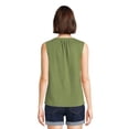 thumbnail image 3 of Time and Tru Women's Sleeveless Crochet Tank, Sizes XS-XXXL (Women's and Women's Plus), 3 of 5