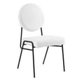 thumbnail image 2 of Craft Upholstered Fabric Dining Side Chairs in Black White, 2 of 9
