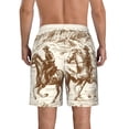 thumbnail image 3 of Naloa Western Desert Cowboys1 Men's Beach Shorts, Surfing shorts, Swim trunks, Quick Dry Swim Trunks for Surfing Beach Fun - Large, 3 of 9