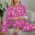 thumbnail image 6 of Daiia cherry for Women's Long-Sleeved Pajama Set – Soft & Comfortable Sleepwear Button-Up Pajamas Cozy Lounge Wear-X-Large, 6 of 7