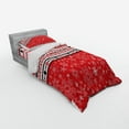 thumbnail image 2 of Ambesonne Christmas Bedding Set 3 Pcs, Geometric Snowflakes, Twin, Red White, 2 of 2