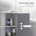 thumbnail image 6 of YANG2 Pedestal Sink Storage Cabinet, Vanity Base Cabinet, Under Sink Bathroom Cabinet with U-Shape Cut-Out and Adjustable Internal Shelf, White and Gray, 6 of 10
