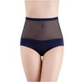thumbnail image 2 of dazeni Women's Briefs Underwear Sheer Mesh Lace High Waisted Panty Seamless Soft Stretch Tummy Control Briefs Full Coverage Ladies Panties X-Large, 2 of 4