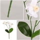thumbnail image 4 of 2 flores artificiales: orquídeas Phalaenopsis artificiales 3D realistas con hojas, arreglos florales artificiales para centros de mesa de bodas, decoración del hogar y la oficina., 4 of 7