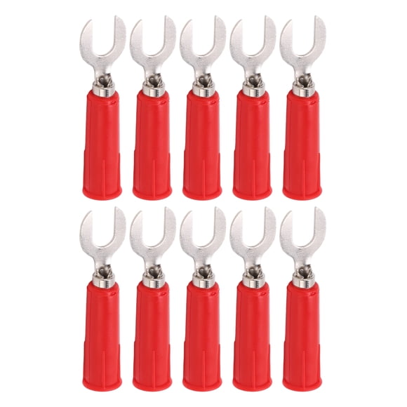 U Shape Plug,  Electrical Conductivity U Shape Banana Plug Wide Application Stable  For Welding Machiner For Industrial Equipment Red