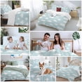 thumbnail image 5 of 3 Piece Clouds Duvet Cover Set Queen Size, Microfiber Comforter/Quilt Cover with Corner Ties and 2 Pillowcases, Cartoon Blue Sky Minimalist Aesthetic All Season Soft Bedding with Zipper Closure, 5 of 8