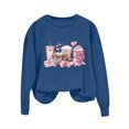 thumbnail image 5 of Generic Valentines Day Shirts Women Plaid Love Heart Valentines Day Sweatshirts Raglan Tops, 5 of 5