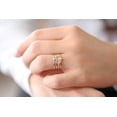 thumbnail image 6 of Stackable 4 Ring Set Moissanite Diamond Baguette and Round Diamonds on 10k Gold, 6 of 8