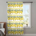 thumbnail image 3 of Lemon Summer Sheer Curtains 96 Inches Long, Watercolor Fruits Yellow Stripes Light Filering Curtains, Privacy Drapes Simi Floor to Veiling Curtain for Living Room Bedroom Large Window Treatment, 3 of 8