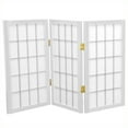 thumbnail image 1 of Oriental 3 Panel Desktop Window Pane Shoji Screen in White, 1 of 3