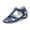 Blue, variant on Women Floral Embroidery T-Strap Closed Toe Comfort Sandals Breathable Non-slip Footwear For Casual Outdoor Daily Activities