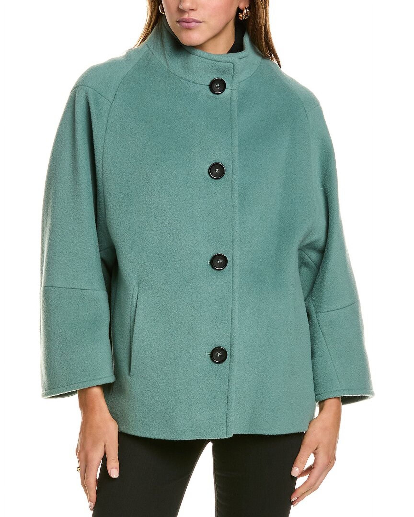 Cinzia Rocca Icons womens Short Wool-Blend Coat, 16, Green