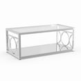 thumbnail image 2 of Furniture of America  Mishie Contemporary Glass Top Coffee Table Chrome Chrome Finish, 2 of 5