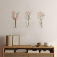 thumbnail image 3 of 3 Pcs Metal Flowers Wall Arts, Bathroom Wall Decor Dining Room Wall Decor Minimalist Decor Housewarming Gifts, 3 of 7