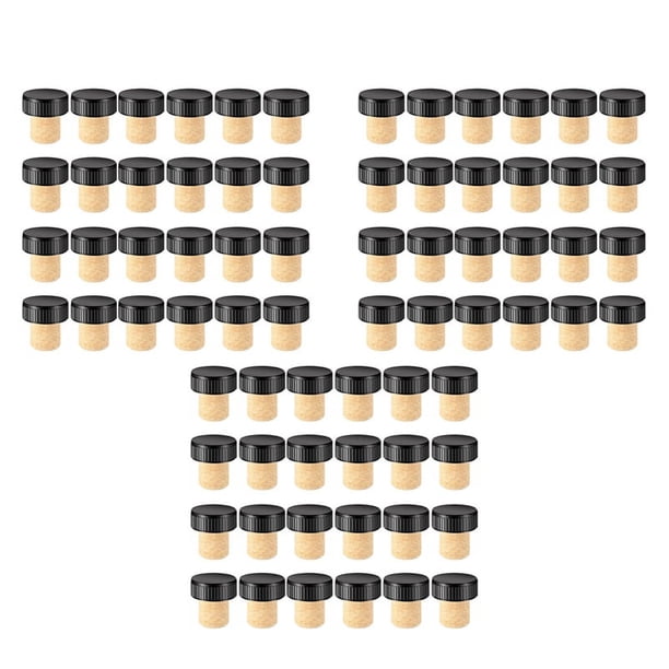 Tapones de Corcho de 72 Piezas Tapones de Corcho Tapones de Degustación Tapones de Vino En Forma de T con Tapón de Botella de Vino de Madera Superior Tapones de Botella