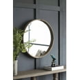 thumbnail image 4 of 28'' Round Wood Mirror Natural Modern Wall Mirror Bathroom Mirror Decor Foyer Living Room Decorations, 4 of 8