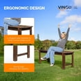 thumbnail image 3 of VINGLI Outdoor Wood Bench, 48" Outdoor Bench Patio Wooden Bench Garden Bench Outdoor Backless Bench for Deck Patio, 3 of 7