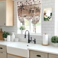 thumbnail image 5 of Rustic Star Brown Tie Up Curtains for Windows, Adjustable Balloon Window Shades, Vintage Plants Berry Wooden Grain Kitchen Window Treatments Farmhouse Short Curtains with Rod Pocket 42"x45", 5 of 8