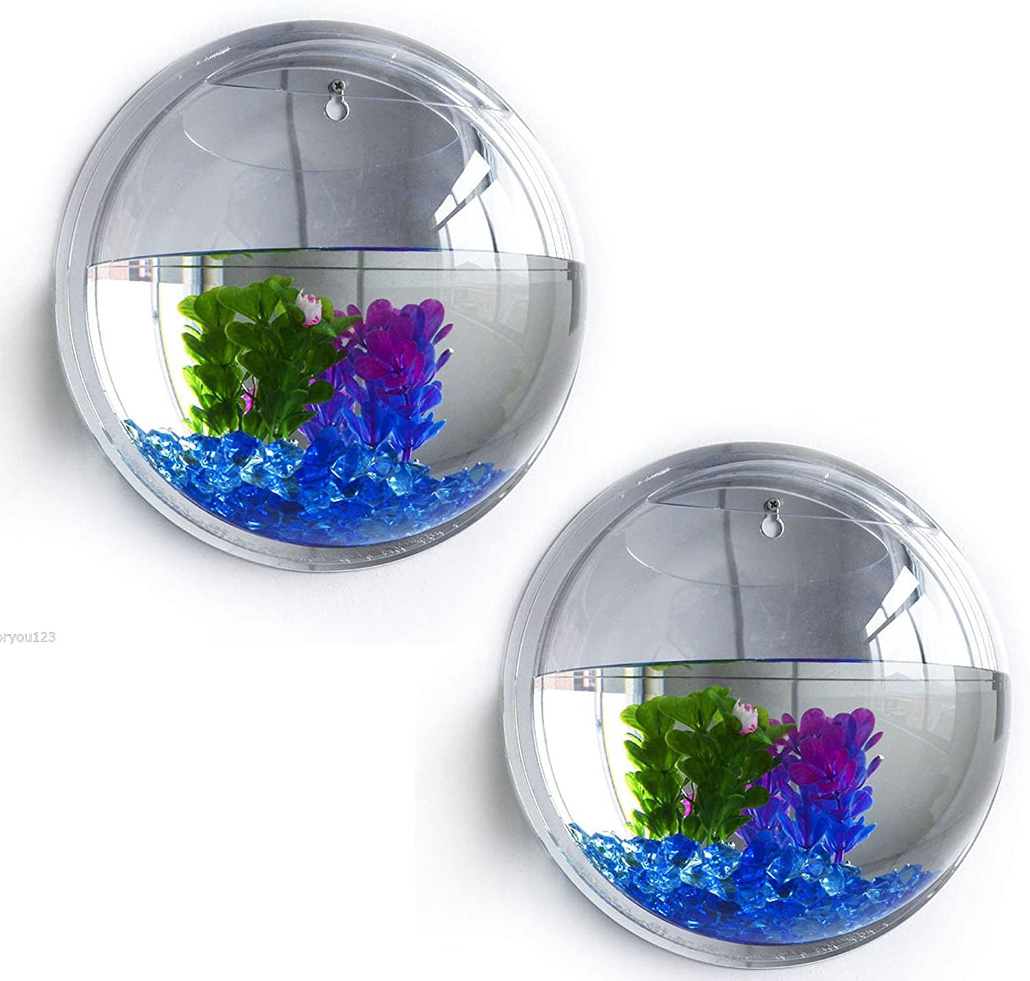 Wall Fish Bowls, Wall Fish Bubble Hanging Clear Acrylic Betta Fish Tank