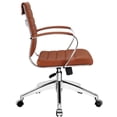thumbnail image 3 of Scranton & Co Modern Vinyl Mid Back Office Chair in Terracotta Brown, 3 of 4