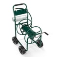 thumbnail image 4 of Ktaxon Iron Garden Hose Cart, 4-Wheel Mobile Pipe Truck with Dark Green Frame for Yard & Lawn, 4 of 13