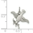 thumbnail image 2 of Sterling Silver Antiqued Dove Medal Pendant (19.05 X 16.3) Made In United States qc8437, 2 of 2
