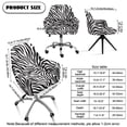 thumbnail image 7 of Xoenoiee Zebra Stripe Print Velvet Swivel Armrest Curved Back Cover, Home Office Desk Chair Covers, Stretch Wingback Dining Chair Cover Protector for Vanity Living Room, 7 of 7
