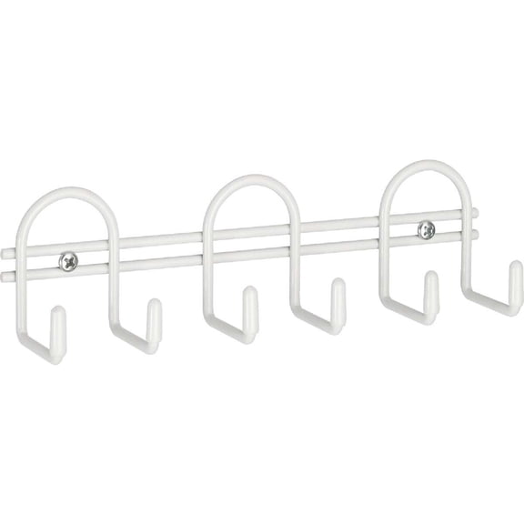 ClosetMaid Utility Hook Rail 509200 - Stainless Steel Finish - 6 Piece, White