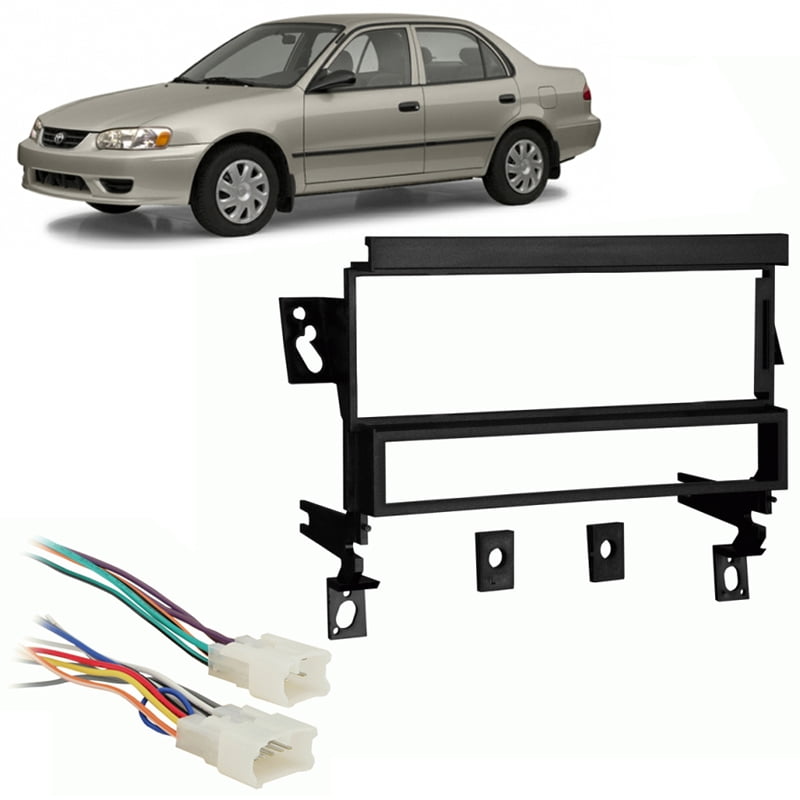Fits Toyota Corolla 1998-2002 Single DIN Harness Radio Install Dash Kit - Walmart.com