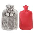 thumbnail image 1 of 2L Hot Water Bottle with Soft Cover,Soft Hot Water Bag and Fleece Bag Cover Set Hand Warmer,Hot Water Bottle Removable and Washable Good for Winter,Pain Relief,Neck Shoulder and Waist Warming, 1 of 6