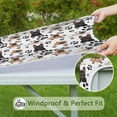 thumbnail image 6 of French Bulldog Footprint Square Fitted Tablecloth with Elastic Edge,Square Table Cover,Washable Elastic Table Cover for Home Kitchen Party Decor 34"x34", 6 of 6