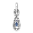 thumbnail image 4 of Sterling Silver Rhodium-plated Tanzanite & Diamond Pendant QDX962, 4 of 4