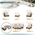 thumbnail image 7 of Sophia & William 11 Piece Outdoor Wicker Patio Conversation Sofa Set Outdoor Sectionals, 7 of 7