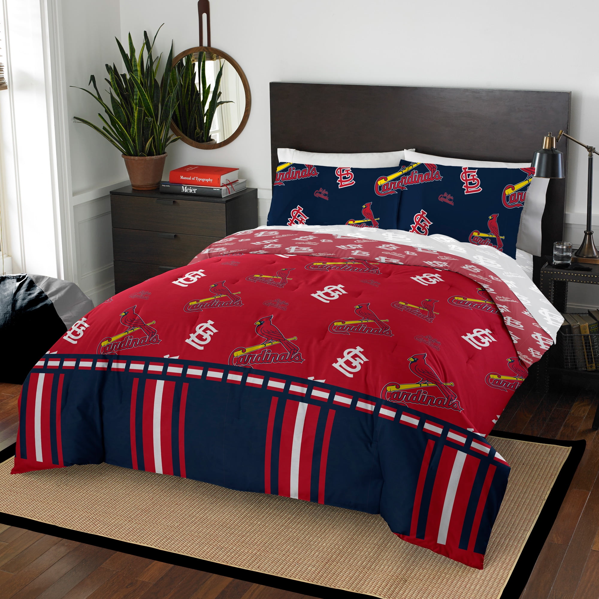 St Louis Cardinals Queen Bed In Bag Set Walmart Com