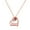 Rose Gold-RG-clearacne, variant on Heart Letter Necklace Pendant Mother’s Day Jewelry Gift Women Collectors 18.9in Alloy Accessory for Birthday Party Daily Wear Elegant Sentiment Keepsake