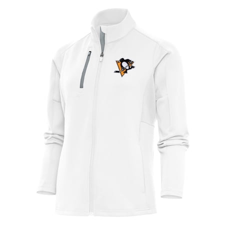 Women s Antigua White Pittsburgh Penguins Team Logo Generation Full-Zip Jacket