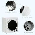 thumbnail image 6 of HOMCOM Dryer Machine, 1350W 3.22 Cu. Ft. Portable Clothes Dryer w/ 5 Modes, 6 of 10