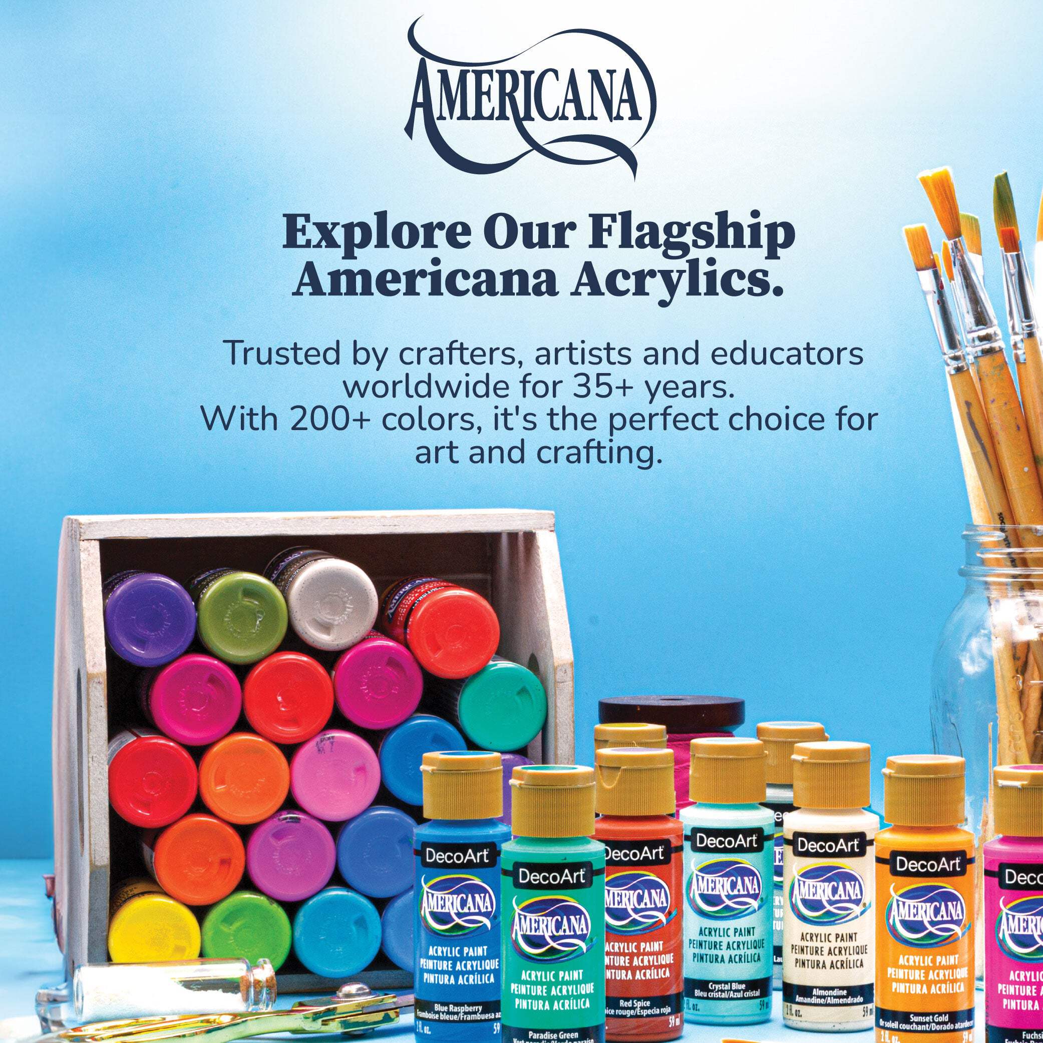 DecoArt 24-Color Pastel Perfection Acrylic Paint Kit for Crafts & Home Décor