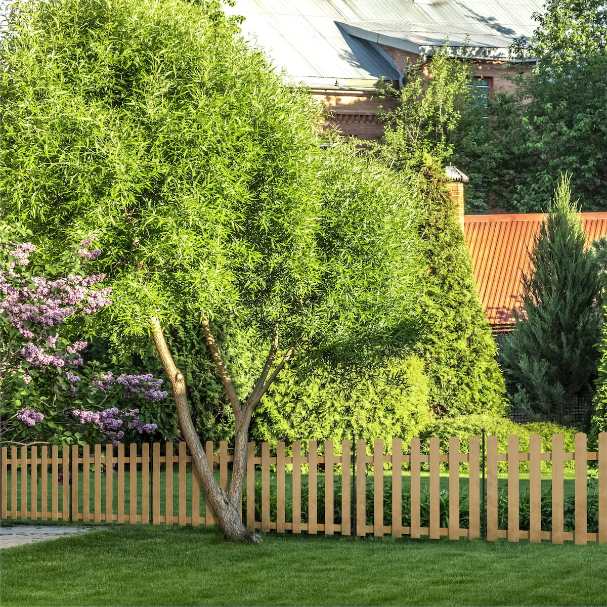 Yardlink Cedar Wood Fence Panel, 34 inch H x 47 inch W