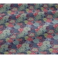 thumbnail image 5 of oneOone Cotton Jersey Dusty Blue Fabric Florals Diy Clothing Quilting Fabric Print Fabric By Yard 58 Inch Wide, 5 of 6