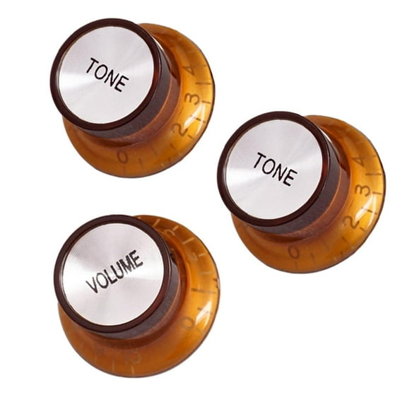 Electric Guitar Bass 1 Volume 2 Control Knob Button Coffee for ST Accessory